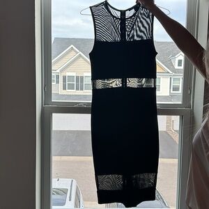 French Connection midi black cutout dress